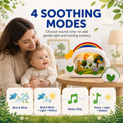 Baby Crib Soother, Safari Musical Toy with Light 6-12 Months
