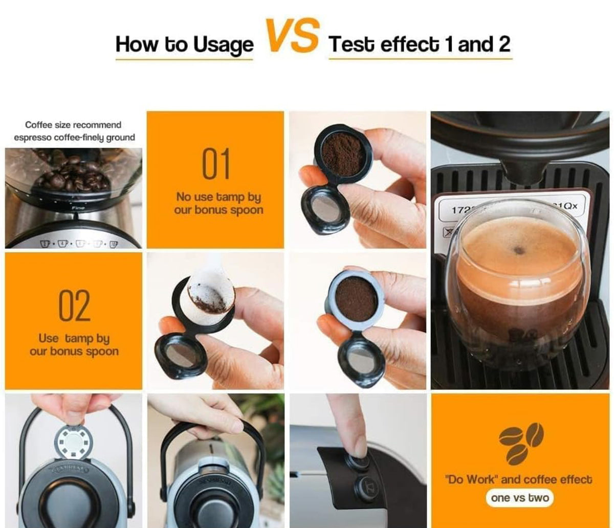 Stainless Steel Reusable Coffee Capsule Refillable Pods For Nespresso