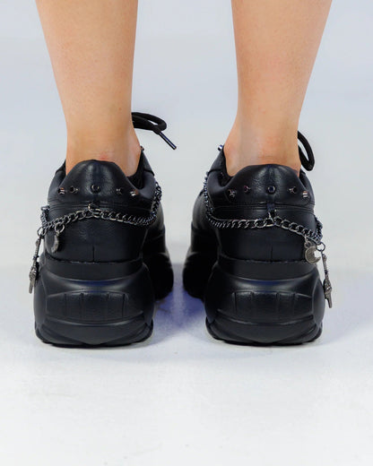 Black Dynamite Women's Chain Platform Sneakers - InstaWOW Shop