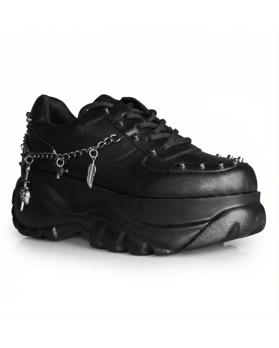 Black Dynamite Women's Chain Platform Sneakers - InstaWOW Shop
