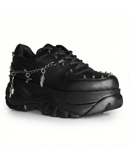 Black Dynamite Women's Chain Platform Sneakers - InstaWOW Shop