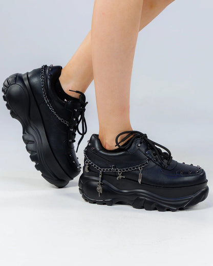 Black Dynamite Women's Chain Platform Sneakers - InstaWOW Shop