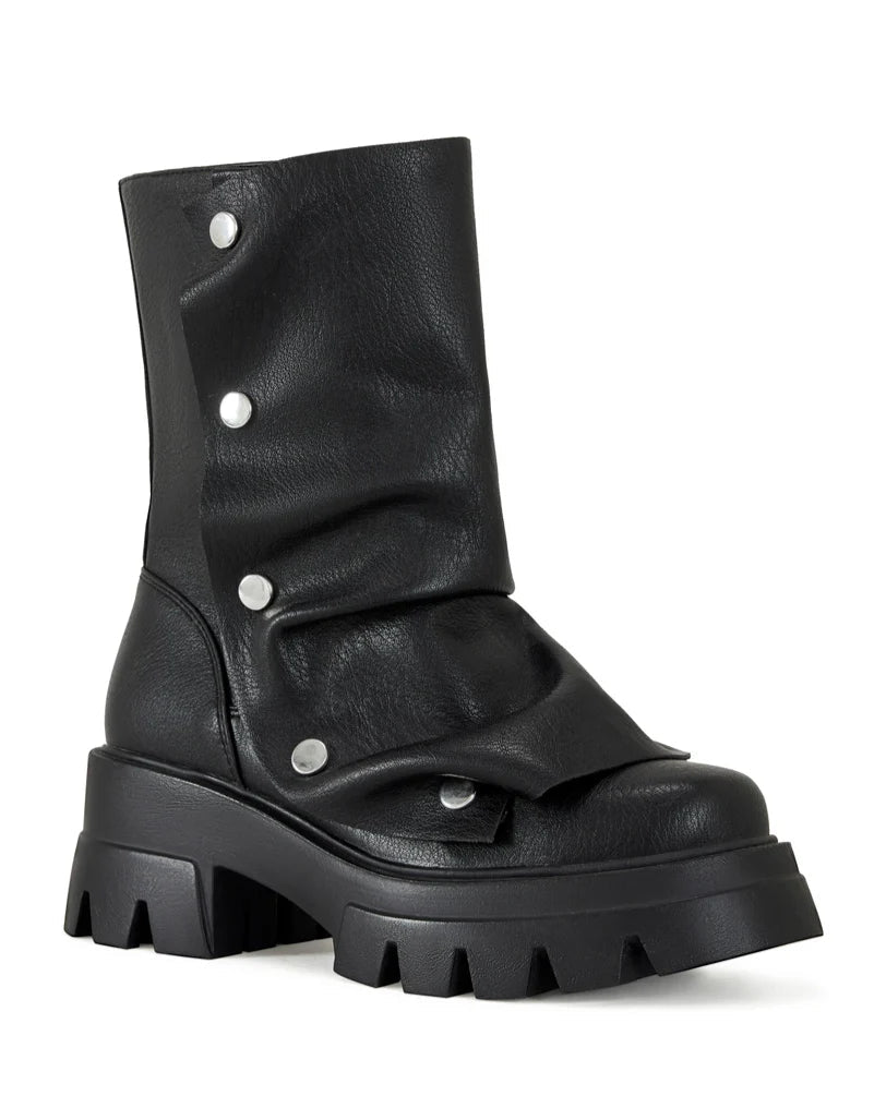 Black Trek Women's Slouch Combat Boots - InstaWOW Shop