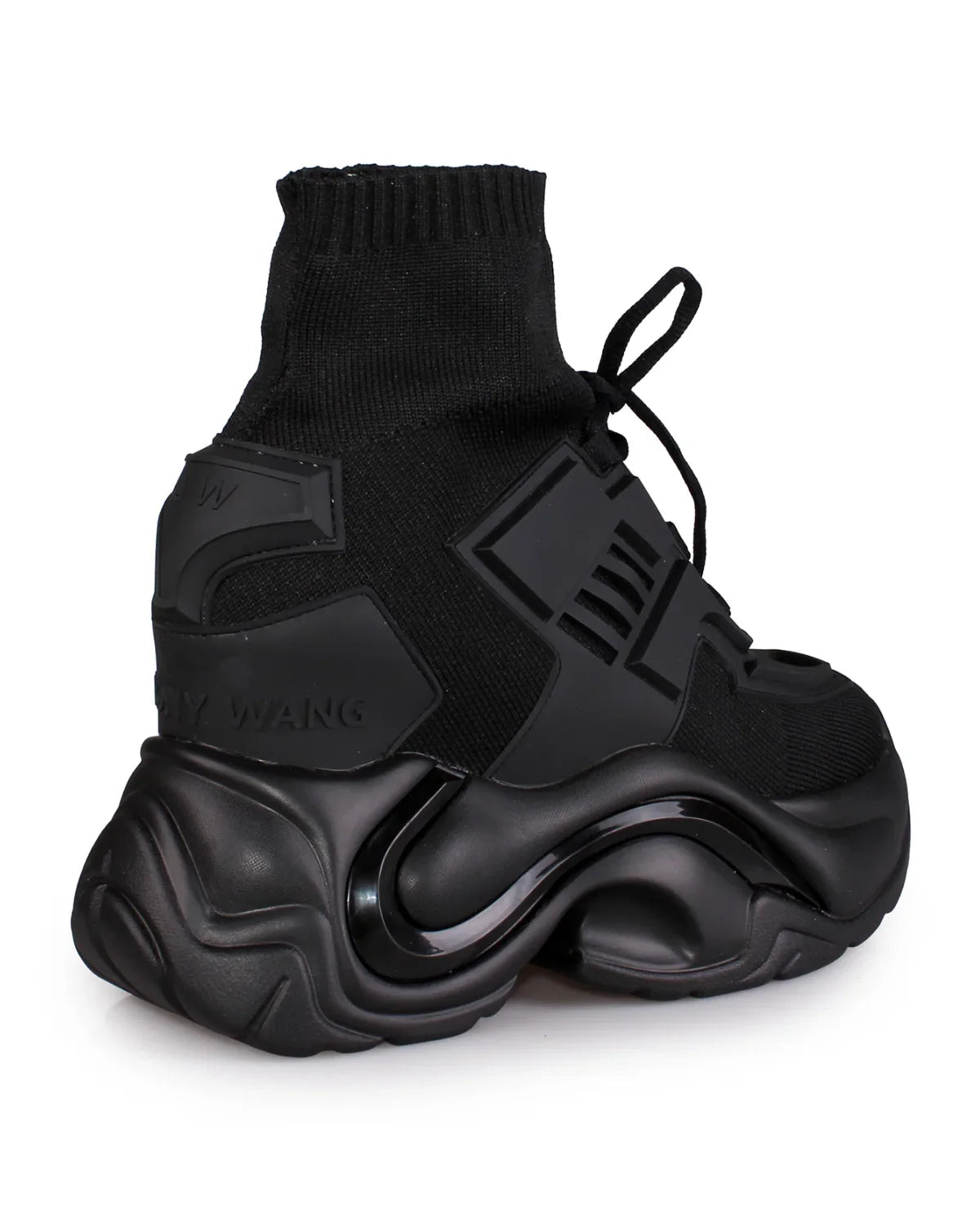 Cutting Edge Women's Black Wedge Sneakers - InstaWOW Shop