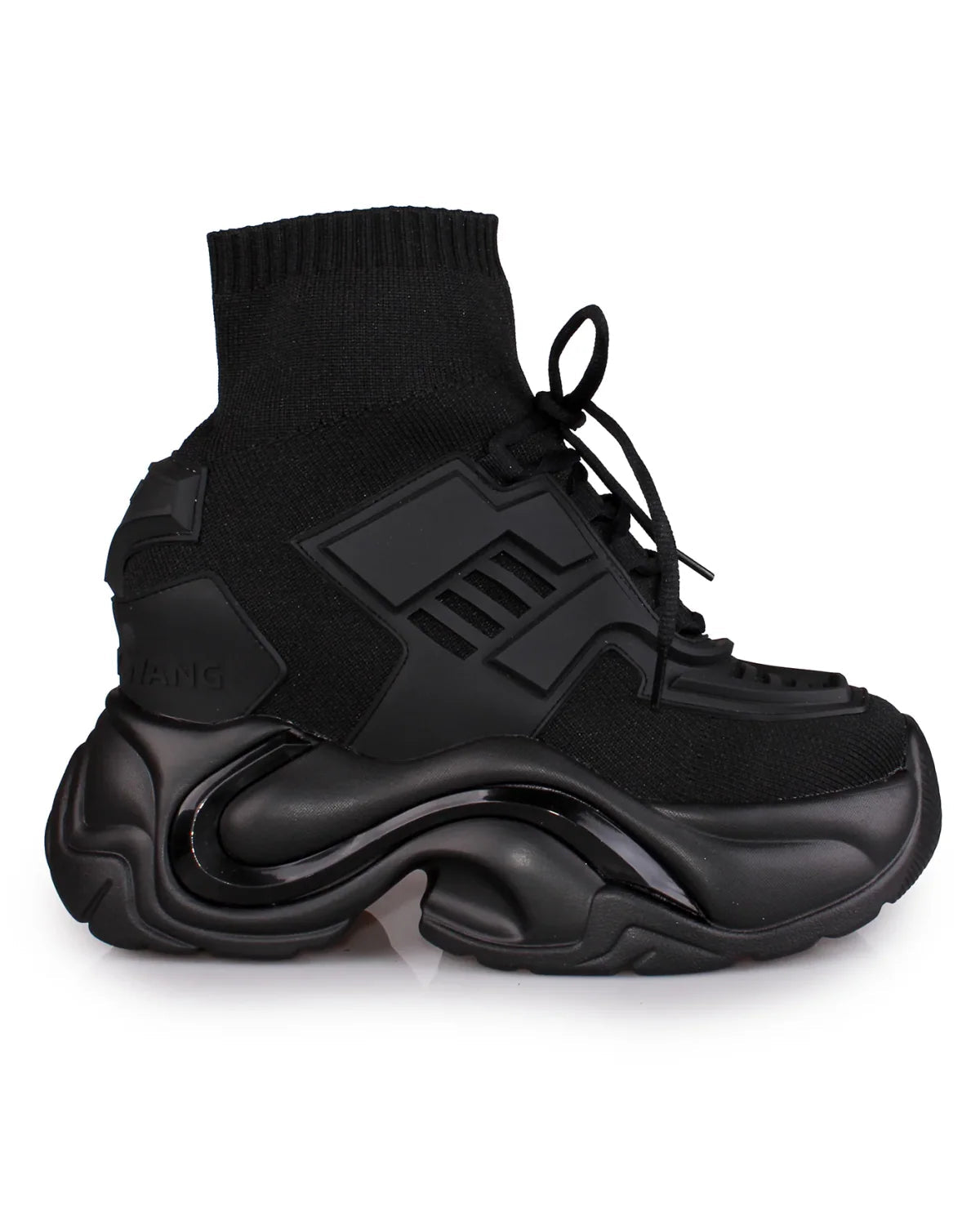 Cutting Edge Women's Black Wedge Sneakers - InstaWOW Shop