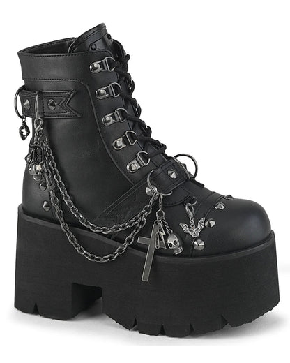 Demonia Ashes Chains & Charms Women's Black Platform Boot - InstaWOW Shop