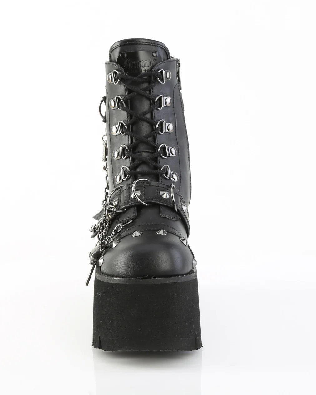 Demonia Ashes Chains & Charms Women's Black Platform Boot - InstaWOW Shop