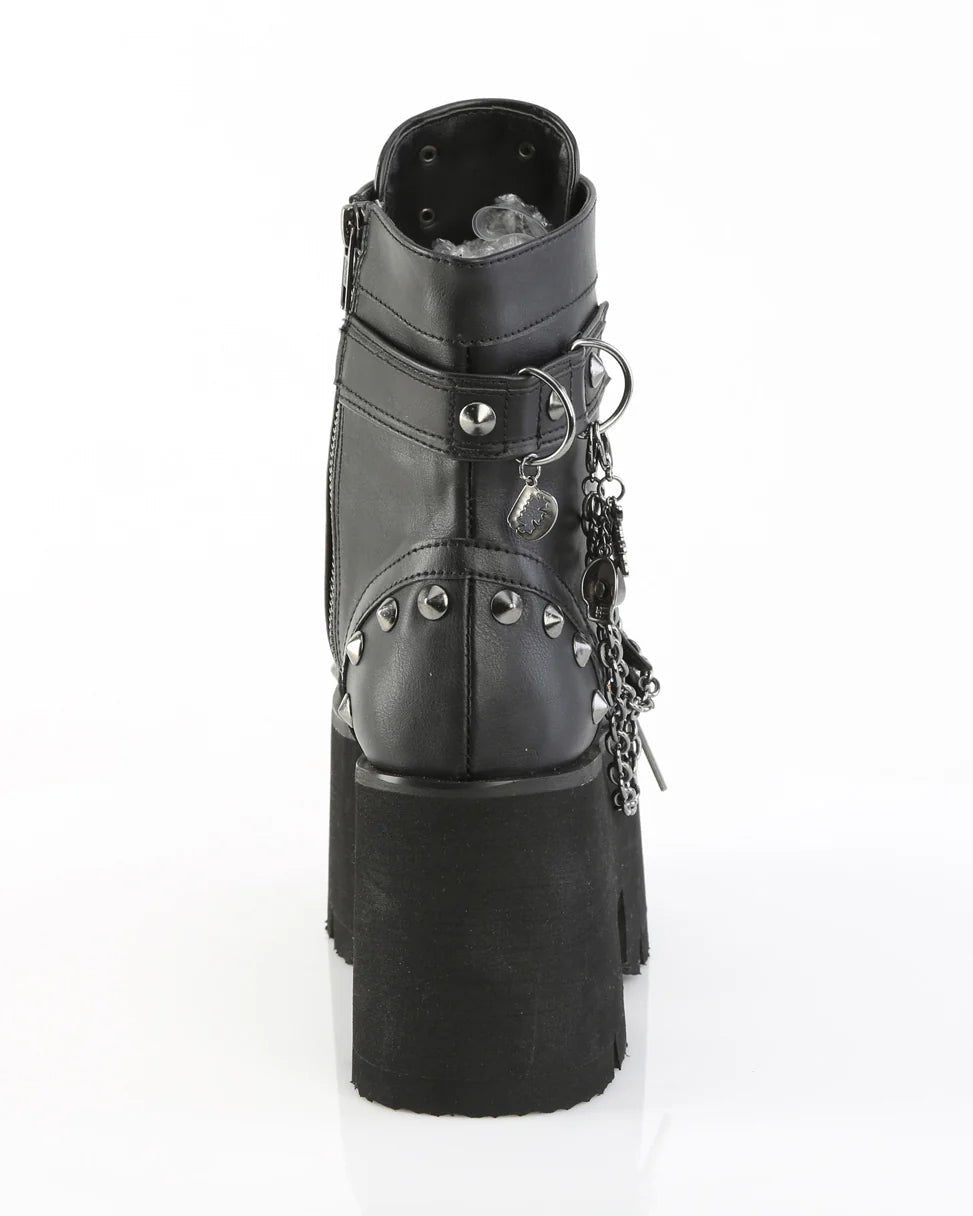 Demonia Ashes Chains & Charms Women's Black Platform Boot - InstaWOW Shop