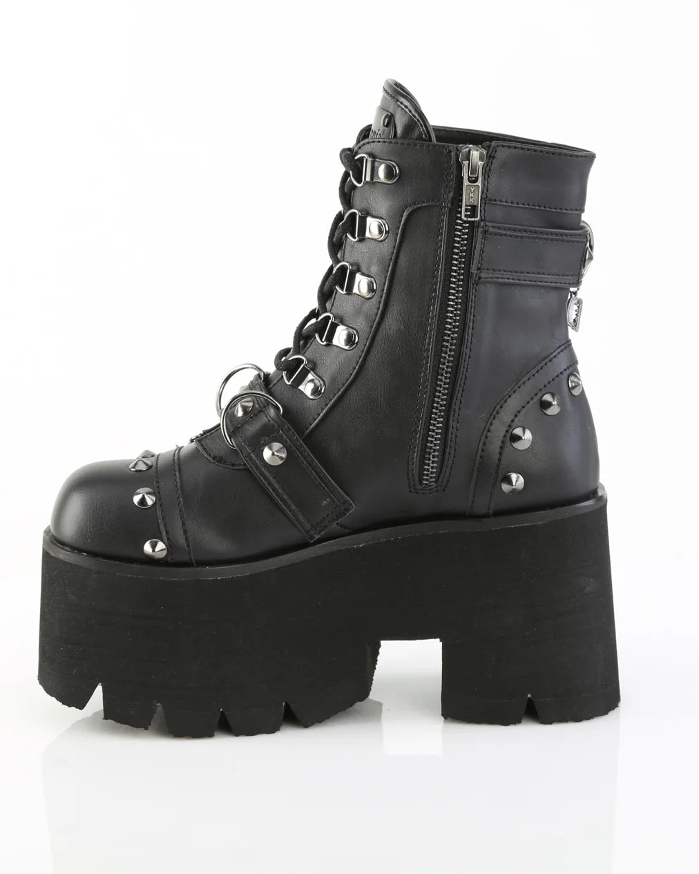 Demonia Ashes Chains & Charms Women's Black Platform Boot - InstaWOW Shop