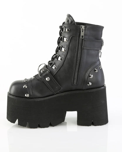Demonia Ashes Chains & Charms Women's Black Platform Boot - InstaWOW Shop
