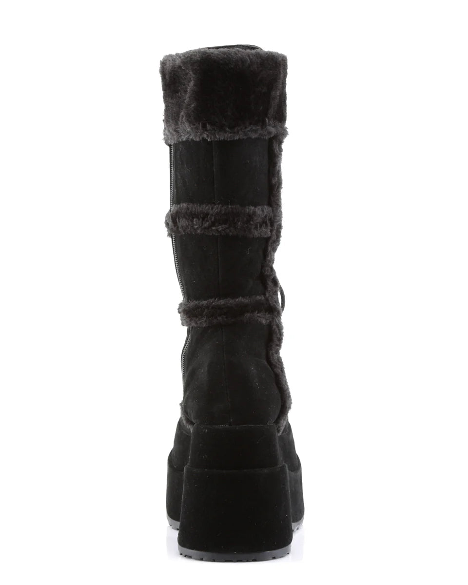 Demonia Black Bear Faux Fur Women's Boots - InstaWOW Shop