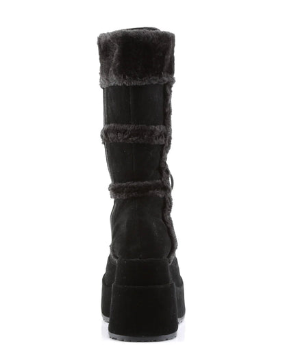 Demonia Black Bear Faux Fur Women's Boots - InstaWOW Shop