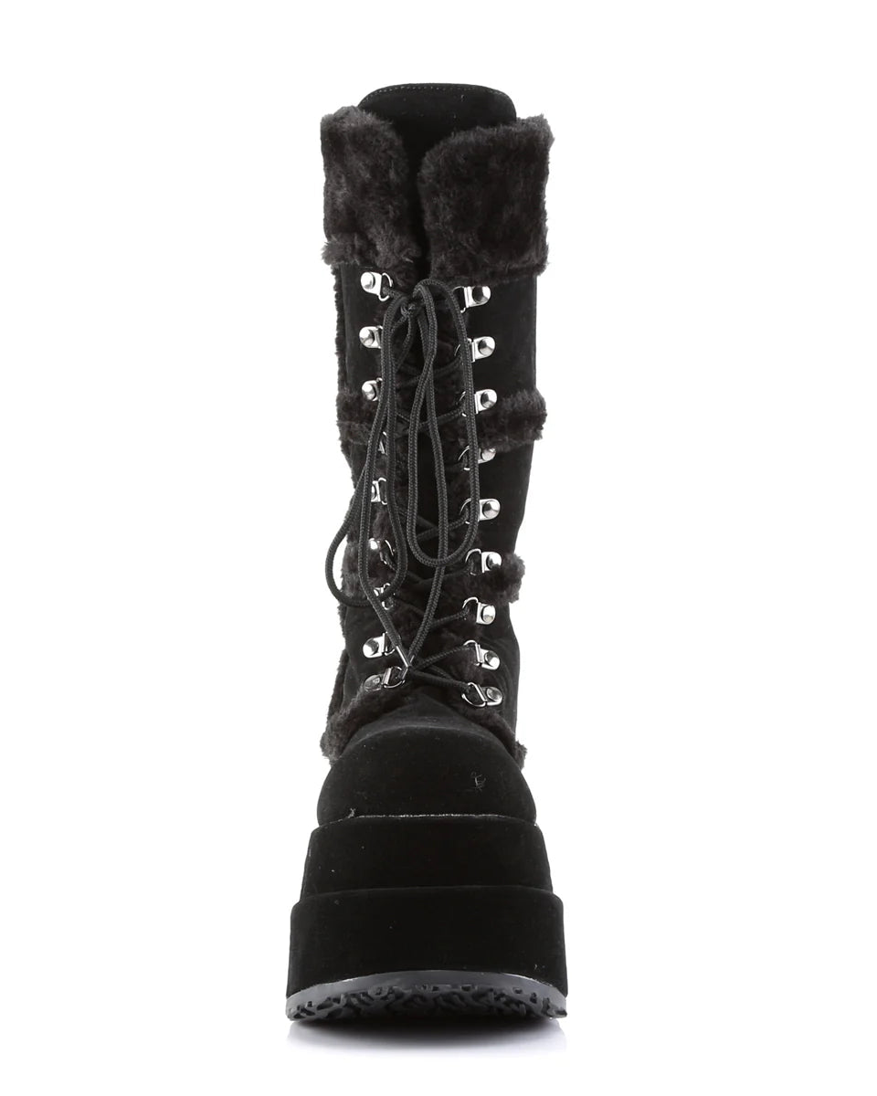 Demonia Black Bear Faux Fur Women's Boots - InstaWOW Shop