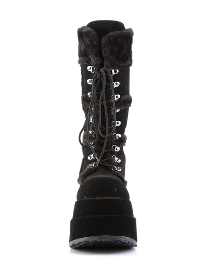 Demonia Black Bear Faux Fur Women's Boots - InstaWOW Shop