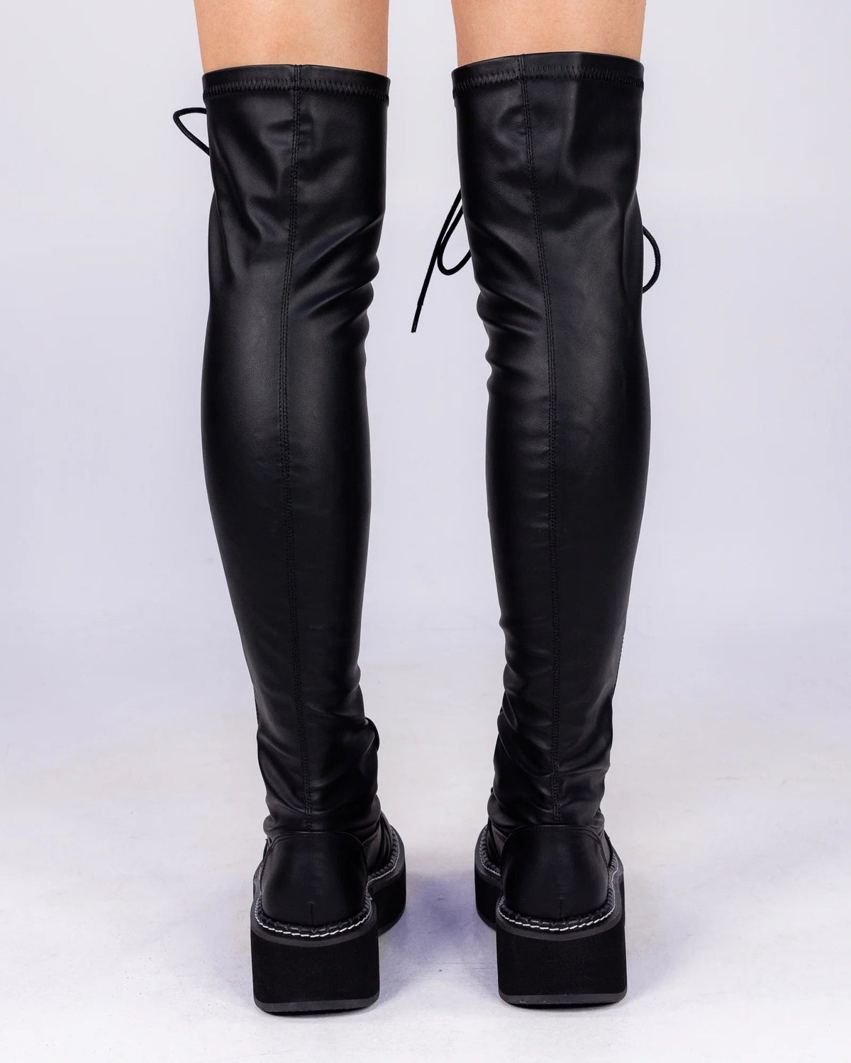Demonia Emily Black Women's Thigh - High Boots - InstaWOW Shop