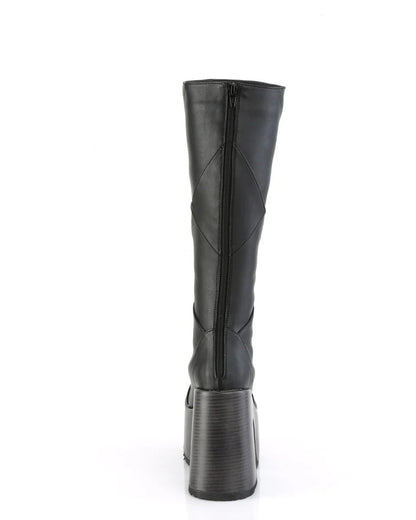 Demonia Patchwork Women's Black Knee High Boots - InstaWOW Shop