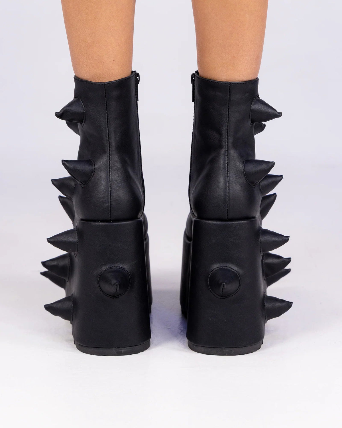 Demonia Slay Spike Women's Matte Black Platform Boots - InstaWOW Shop
