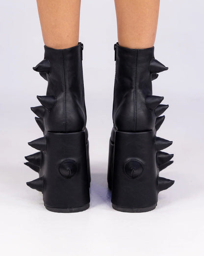 Demonia Slay Spike Women's Matte Black Platform Boots - InstaWOW Shop