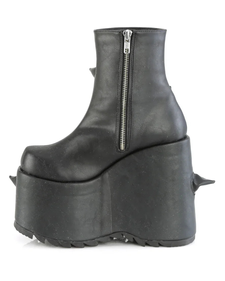 Demonia Slay Spike Women's Matte Black Platform Boots - InstaWOW Shop