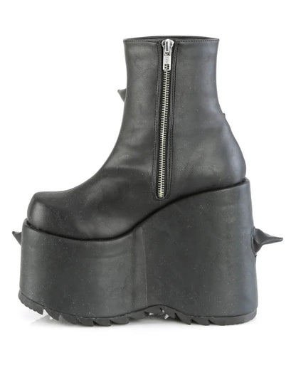 Demonia Slay Spike Women's Matte Black Platform Boots - InstaWOW Shop