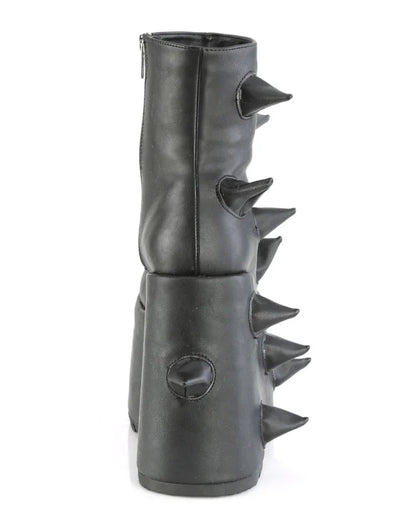 Demonia Slay Spike Women's Matte Black Platform Boots - InstaWOW Shop