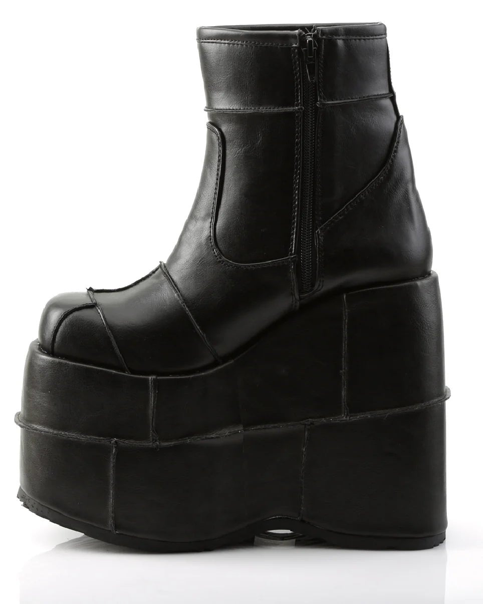 Demonia Stack Matte Black Unisex Platform Boots - InstaWOW Shop