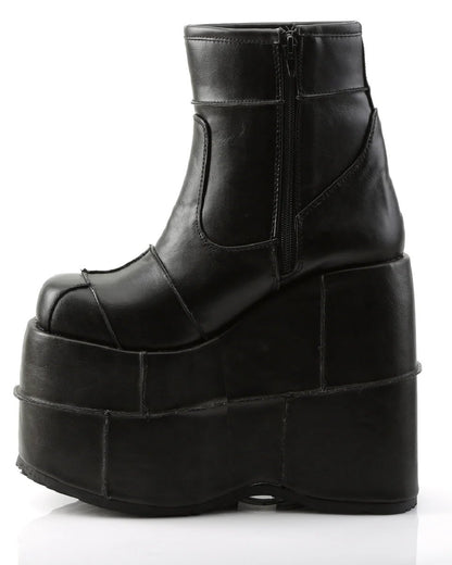 Demonia Stack Matte Black Unisex Platform Boots - InstaWOW Shop
