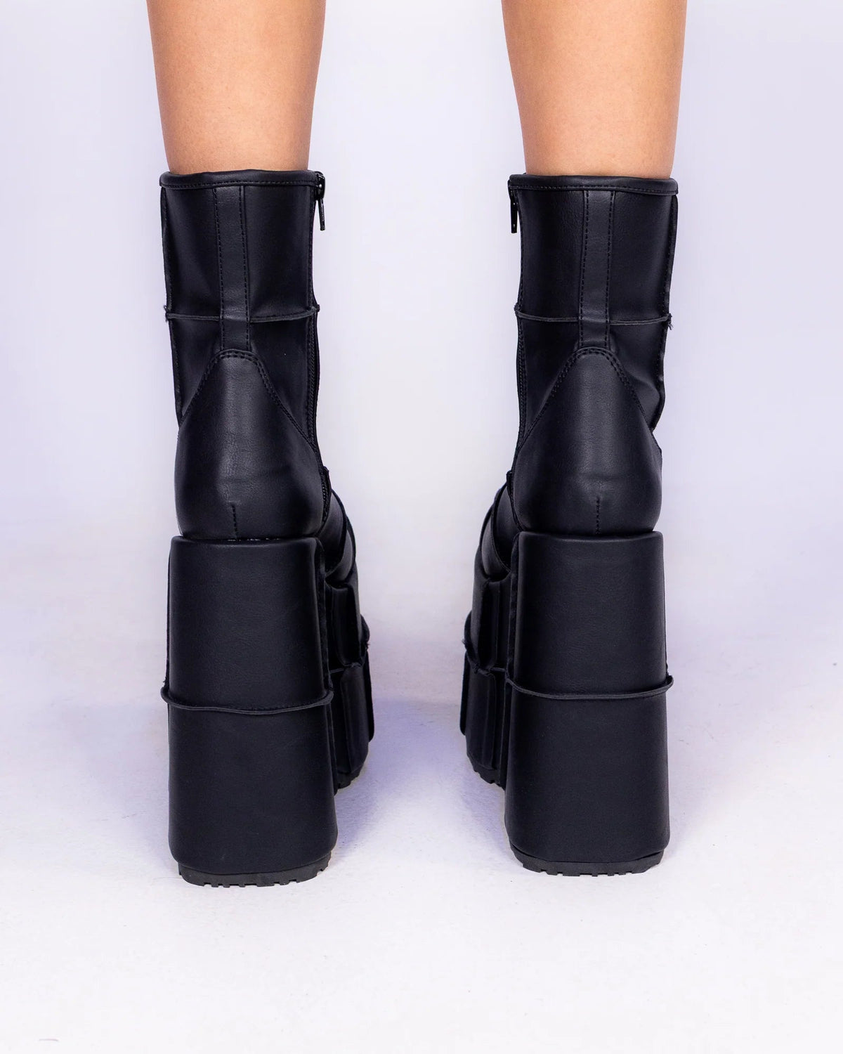 Demonia Stack Matte Black Unisex Platform Boots - InstaWOW Shop
