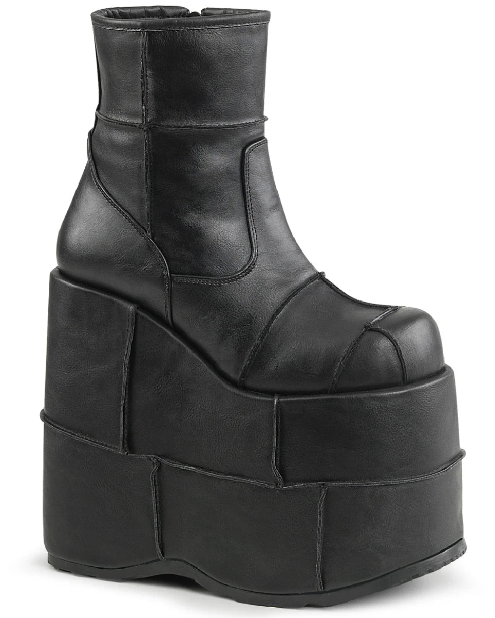 Demonia Stack Matte Black Unisex Platform Boots - InstaWOW Shop
