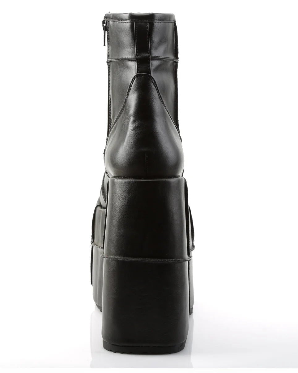 Demonia Stack Matte Black Unisex Platform Boots - InstaWOW Shop