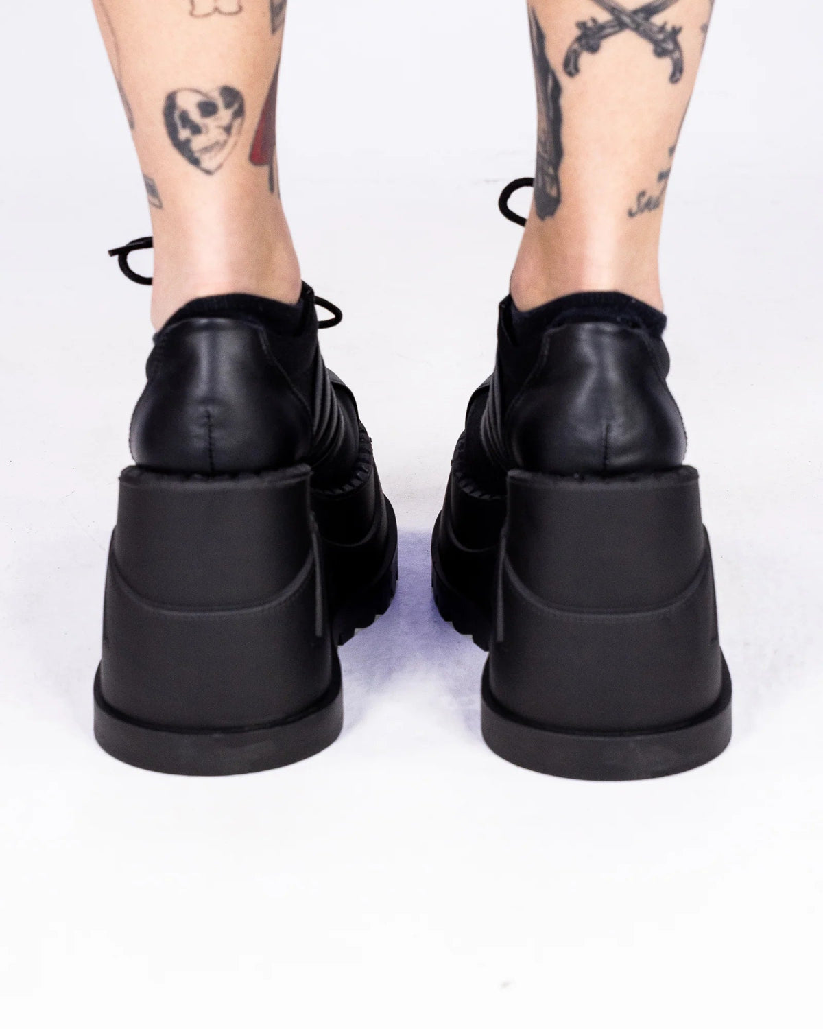 Demonia Stomp Women's Oxford Black Platforms - InstaWOW Shop