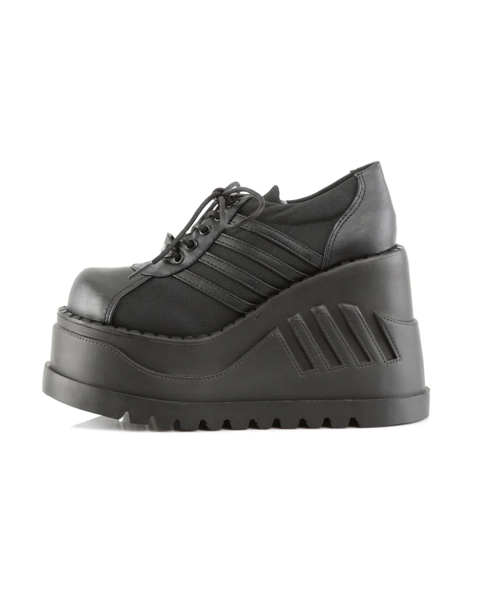 Demonia Stomp Women's Oxford Black Platforms - InstaWOW Shop