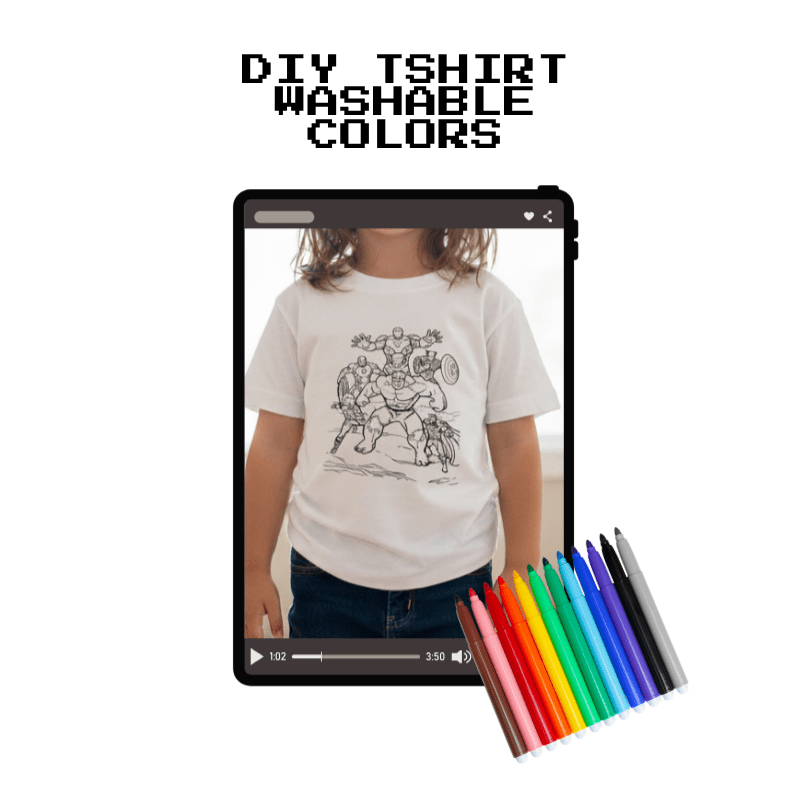 DIY Kids T-Shirt + Washable Colors - InstaWOW Shop