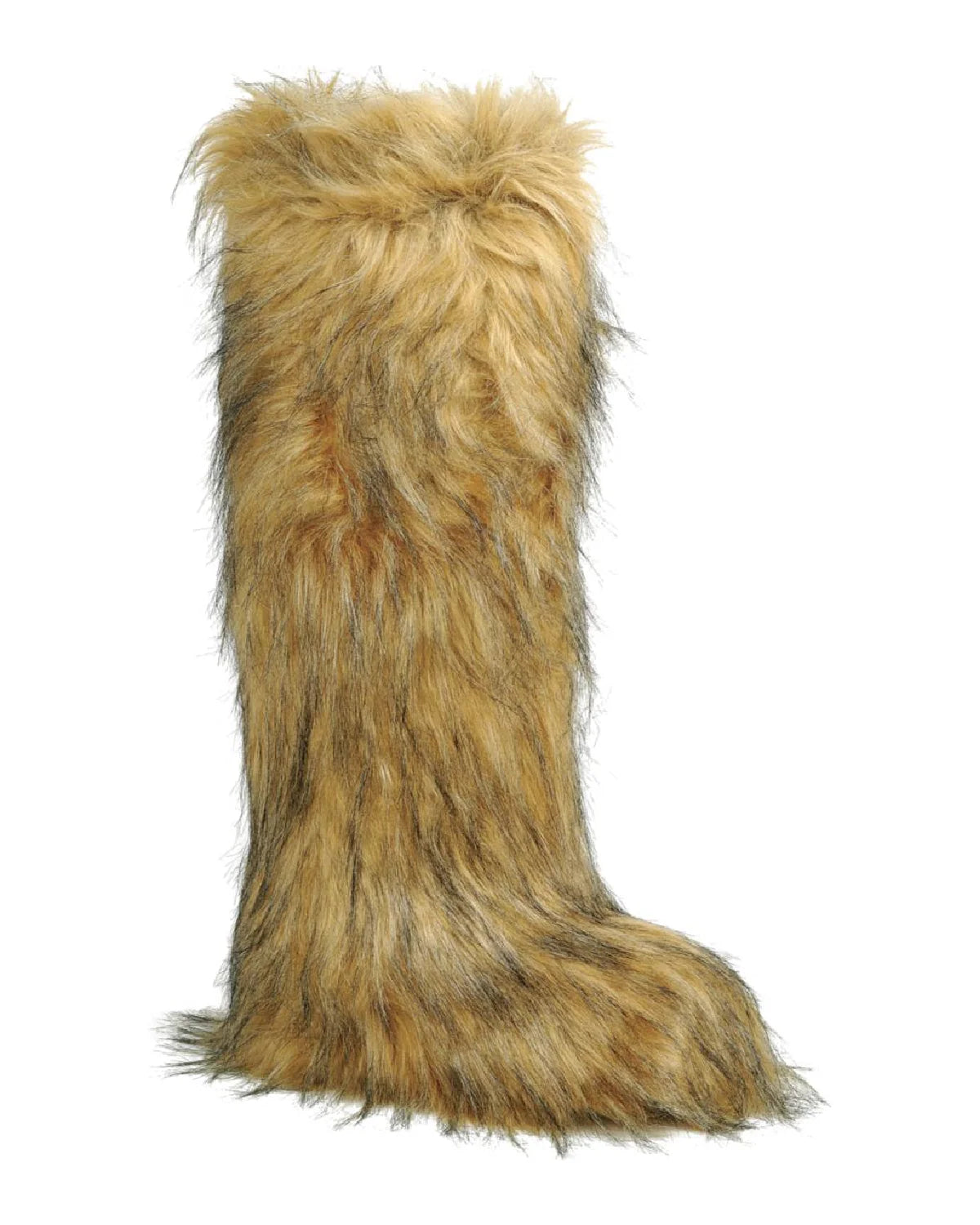 Brown Animalistic Women's Faux Fur Platform Boots