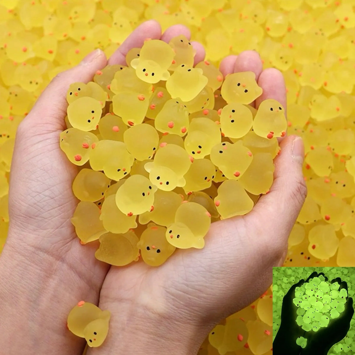 Mini Glow-in-the-Dark Chicks (5pcs)