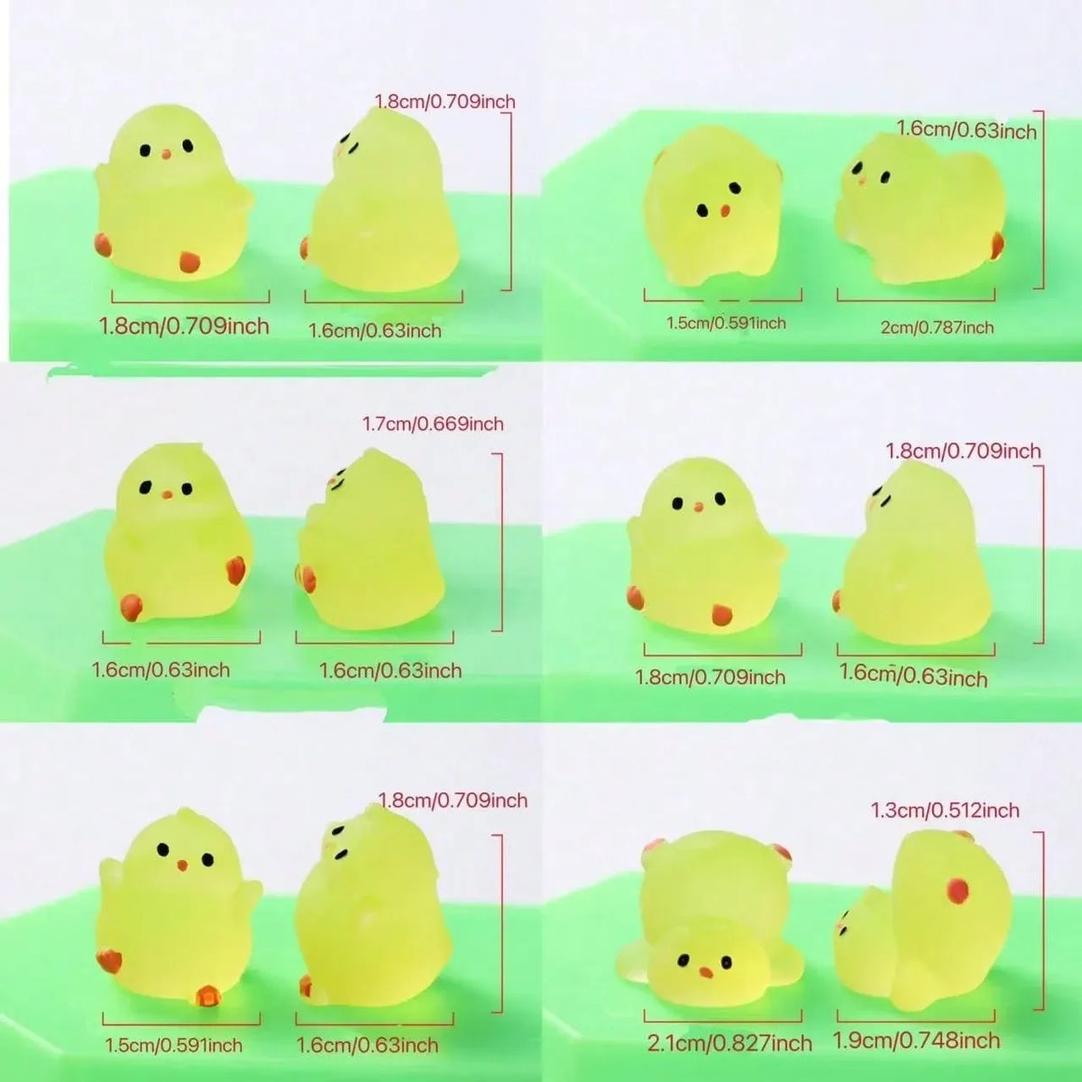 Mini Glow-in-the-Dark Chicks (5pcs)