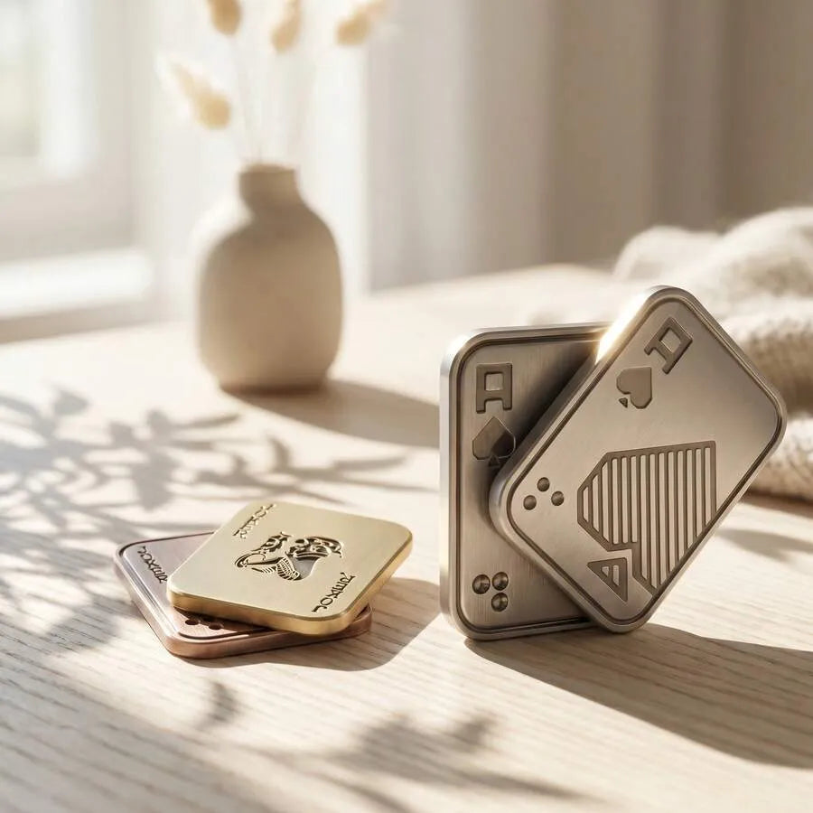 Metal Playing Card Fidget Slider