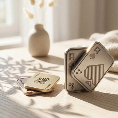 Metal Playing Card Fidget Slider