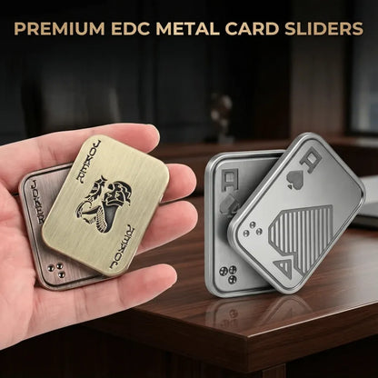Metal Playing Card Fidget Slider