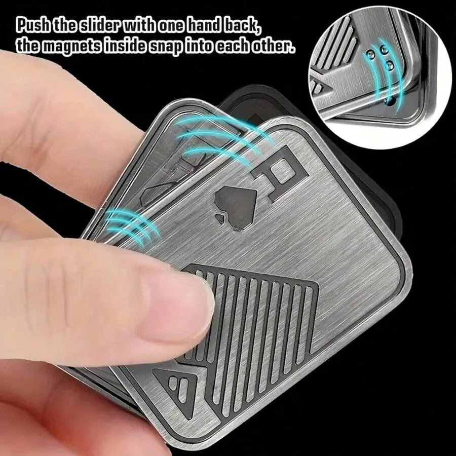 Metal Playing Card Fidget Slider