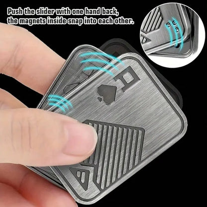 Metal Playing Card Fidget Slider