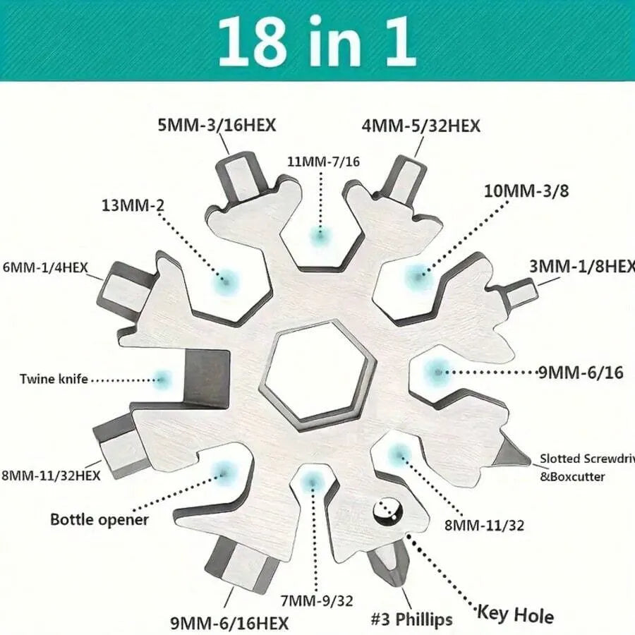 18-in-1 Snowflake Multi-Tool Screwdriver