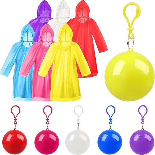 Portable Emergency Rain Poncho Ball (1PC Random Color)
