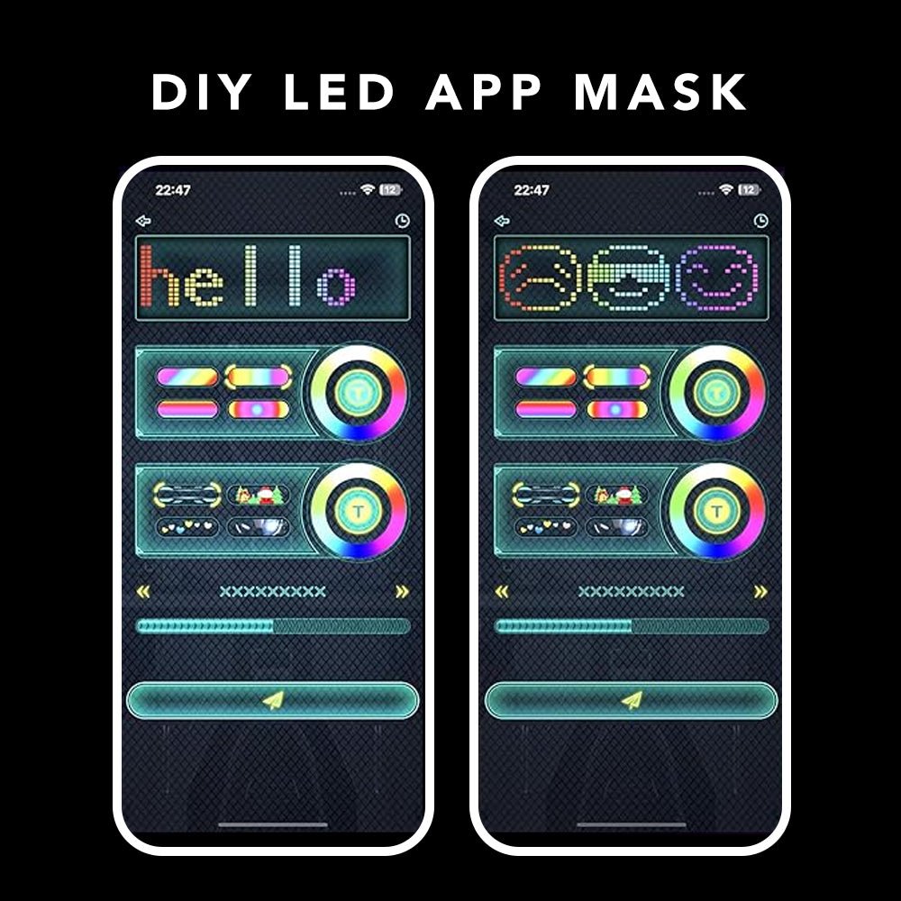 Mr.Bogie Face - transforming LED Mask, Bluetooth App Controlled Mask - USB - C Rechargeable Ultra thin - InstaWOW Shop