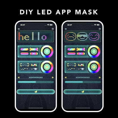 Mr.Bogie Face - transforming LED Mask, Bluetooth App Controlled Mask - USB - C Rechargeable Ultra thin - InstaWOW Shop