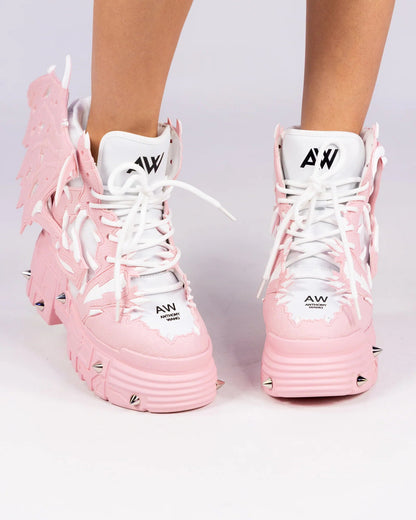 Pink Apple Women's Dragon Wedge Sneakers - InstaWOW Shop