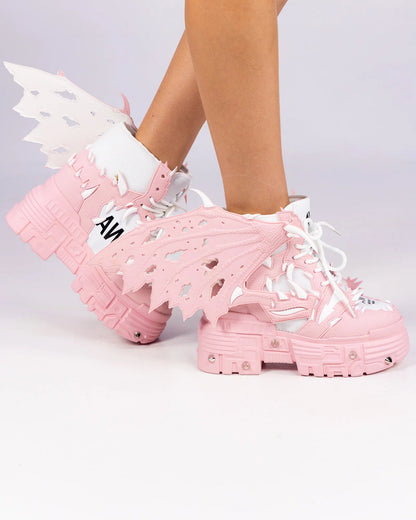 Pink Apple Women's Dragon Wedge Sneakers - InstaWOW Shop