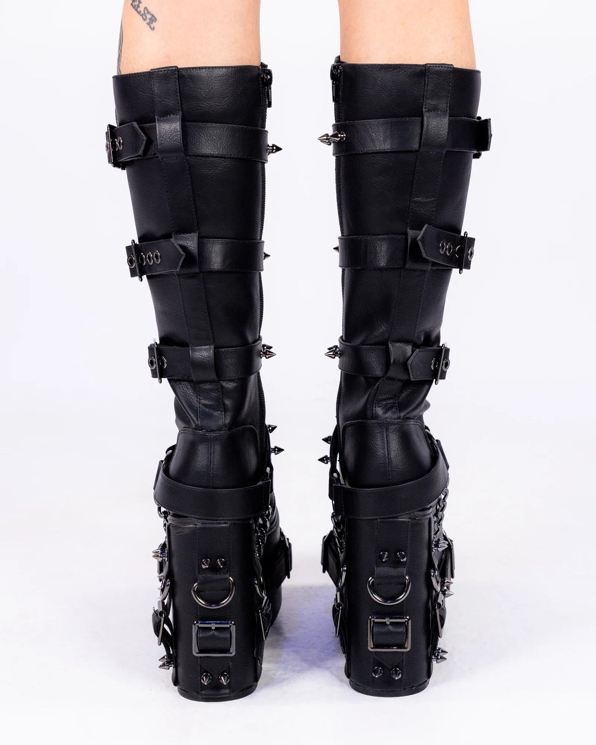 Princess Darkness Women's Black Knee High Platform Boots - InstaWOW Shop