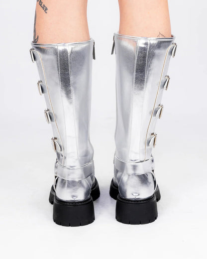 Silver Stampede Women's Buckle Boots - InstaWOW Shop