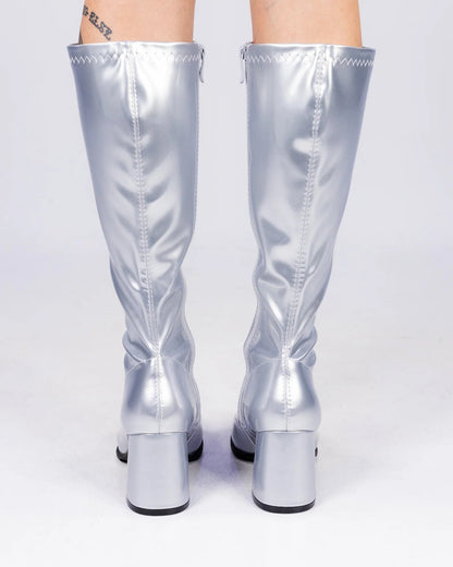 Silver Undeniable Women's Go - Go Boots - InstaWOW Shop